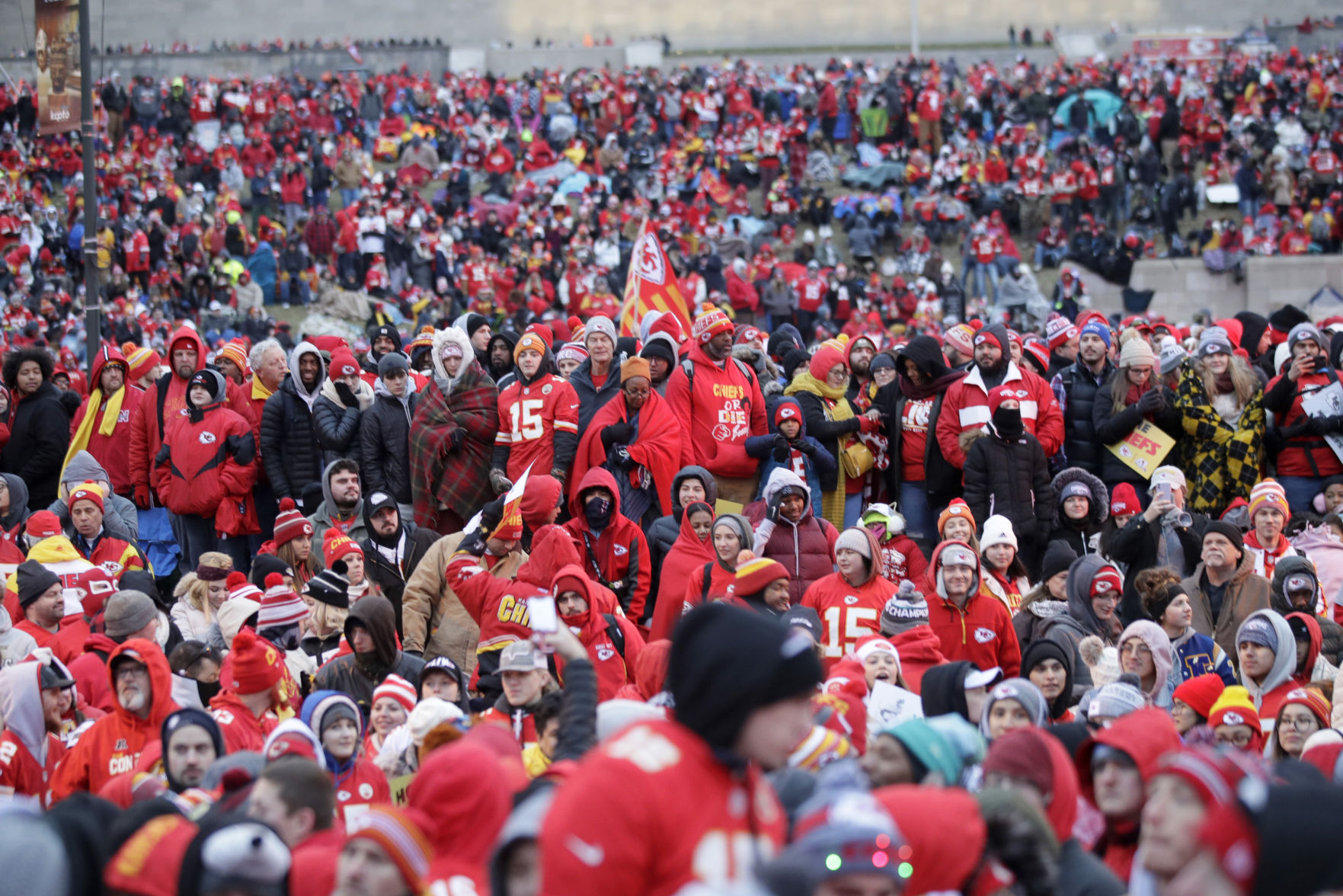 Super Bowl parade crowd